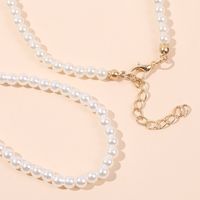 Bohemian Pearl Woven Necklace Bracelet Set main image 5