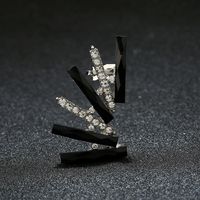 Diamond-studded Geometric Earrings main image 3
