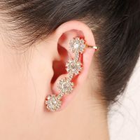 Creative Four Petals Diamond Ear Clip main image 1