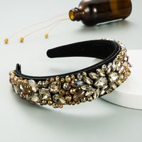 Fashion  Luxury Crystal Hand-sewn Cloth Headband main image 5