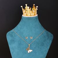 Koreanisches Modeschmuck-set Zweiteiliger Halskettenohrring main image 3