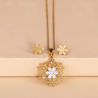 Korean Fashion Jewelry Set Two-piece Necklace Earrings main image 4