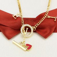 Gold-plated Love Pendant Necklace main image 3