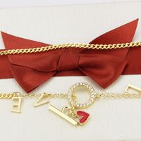 Vergoldete Love Anhänger Halskette main image 5