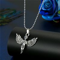 New Trend  Angel Skull Cross Wings Necklace main image 4