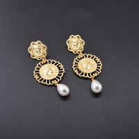 Fashion Coin Pearl Earrings main image 5
