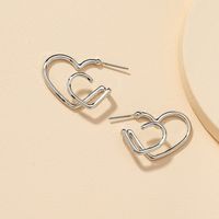 Fashion Double Peach Heart Earrings sku image 2