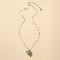 Fashion Jewelry Leaf Earrings  Necklace Set sku image 4