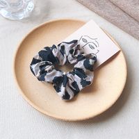 Leopard Print Silk Hair Scrunchies sku image 2