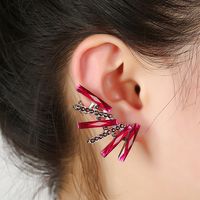 Diamond-studded Zircon Ear Clips sku image 2