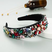 Fashion  Luxury Crystal Hand-sewn Cloth Headband sku image 2