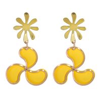 Boucles D&#39;oreilles Feuille De Mode sku image 2