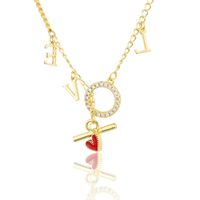 Gold-plated Love Pendant Necklace sku image 1