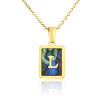 De Gros Style Simple Lettre Acier Au Titane Le Cuivre Plaqué Or 18K Collier sku image 12