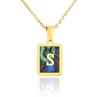 De Gros Style Simple Lettre Acier Au Titane Le Cuivre Plaqué Or 18K Collier sku image 19