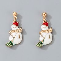 Boucles D&#39;oreilles Mode Mignon Bonhomme De Neige De Noël main image 2