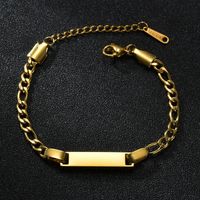 Geometric Titanium Steel 18K Gold Plated No Inlaid Bracelets In Bulk main image 1