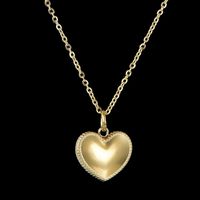 Stainless Steel Peach Heart Necklace main image 1