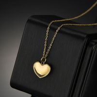 Stainless Steel Peach Heart Necklace main image 4