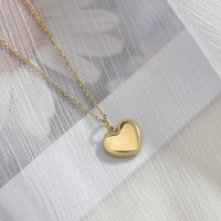 Stainless Steel Peach Heart Necklace main image 5