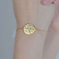 Mode Unregelmäßige 18 Karat Gold Edelstahl Armband main image 4