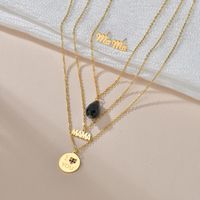 Fashion  Letter Round Necklace main image 4