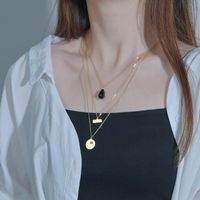 Collier Rond Avec Lettre De Mode main image 5