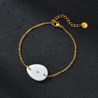 Einfaches Perlen-edelstahl-diamantarmband main image 1