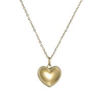 Stainless Steel Peach Heart Necklace sku image 1
