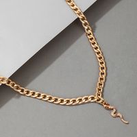 Diamond Snake-shaped Pendant Necklace main image 6