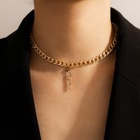 Diamond Snake-shaped Pendant Necklace sku image 1