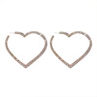925 Silver Needle Diamond Love Earrings main image 7