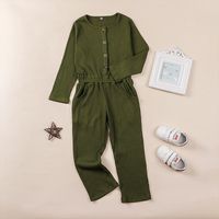 Children's Long-sleeved Jumpsuit Pure Color  Trousers main image 1