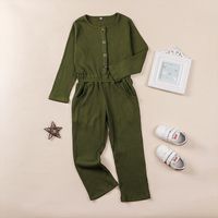 Children's Long-sleeved Jumpsuit Pure Color  Trousers main image 2