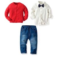 Vêtements Pour Enfants Garçons Pull Tricoté Pantalon Jeans Élastique main image 1