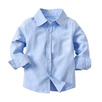 New Collar Long-sleeved Solid Color Shirt Suspenders Trousers Children's Gentleman Dress main image 3