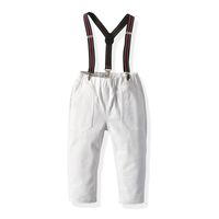New Collar Long-sleeved Solid Color Shirt Suspenders Trousers Children's Gentleman Dress main image 5