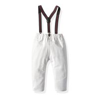 New Collar Long-sleeved Solid Color Shirt Suspenders Trousers Children's Gentleman Dress main image 6