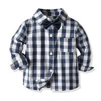 Children's Long-sleeved  New Product Plaid British Suit main image 6