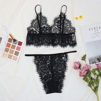 Three-point Lace Hollow Sexy Underwear Suit main image 3