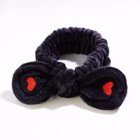 Cute Bows Flannel Wide-brimmed Embroidery Hairband sku image 10