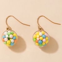 Candy Bubble Glass Ball Pendant Earrings main image 6