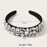 Rhinestone Geometric Wide Side Full Diamond  Headband main image 4