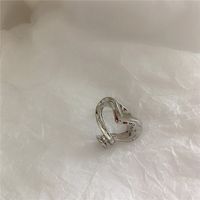 Retro Irregular Heart-shaped Silver Ring main image 5