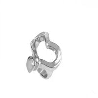 Retro Irregular Heart-shaped Silver Ring main image 6