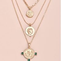 Fashion Popular Sea Head Eyes Pendant Multi-layer Women's Necklace main image 4