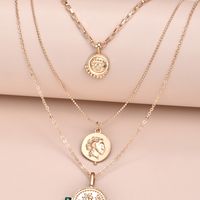 Fashion Popular Sea Head Eyes Pendant Multi-layer Women's Necklace main image 5