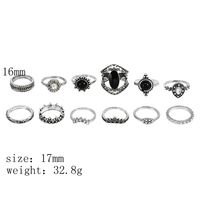 Bohemian Full Diamond Silver Ring Set main image 3