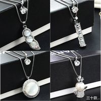 New  Fashion Wild  Rhinestone Double-layer Perfume Bottle Long Necklace main image 1