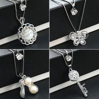 New  Fashion Wild  Rhinestone Double-layer Perfume Bottle Long Necklace main image 6